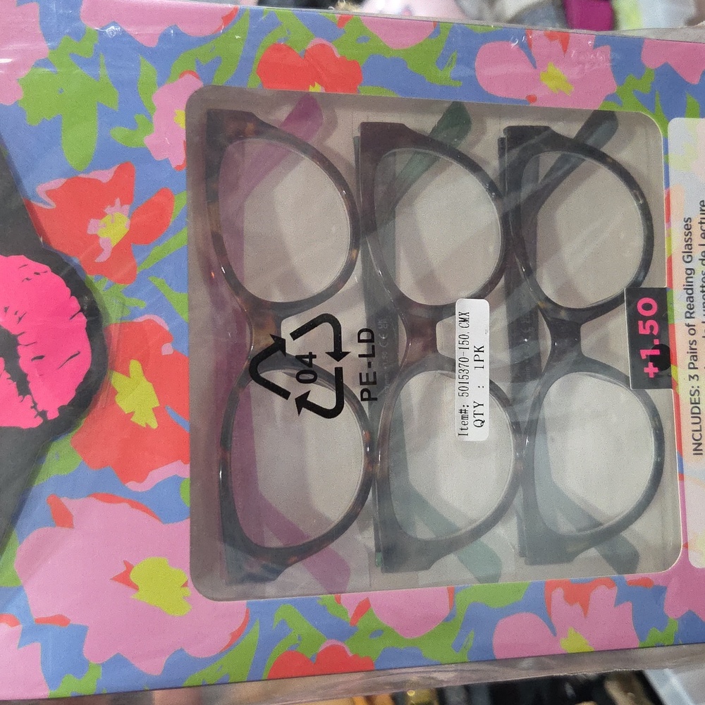 💙▪️Betsey Johnson▪️ 3 Pk 52mm Muliti [+1.50] Reading  Glasses (Readers )